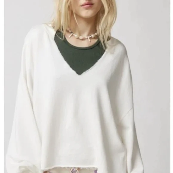 Urban Outfitters Out From Under Pullover Notch Neck Sweatshirt - Picture 4 of 8